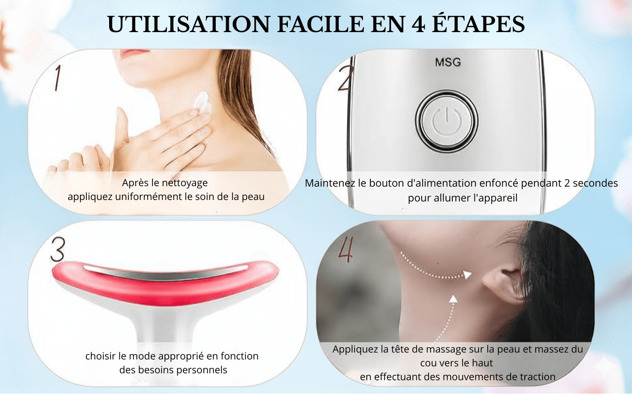 Masseur Anti - Rides Visage et Cou - Soin Anti - Âge | Dermalumi - Dermalumi